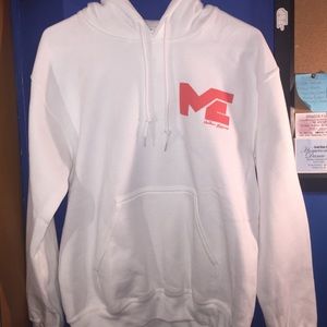 Matthew Espinosa white and pink hoodie