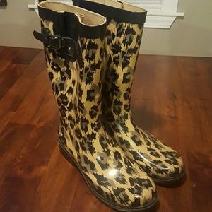 Leopard Wellies