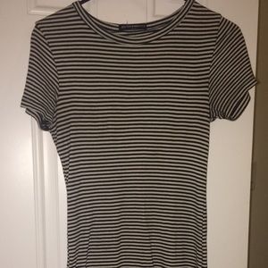 Black and white striped Brandy tshirt dress
