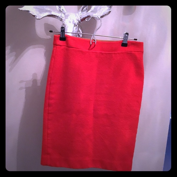 Orange J. Crew skirt