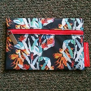 Navy/floral makeup bag