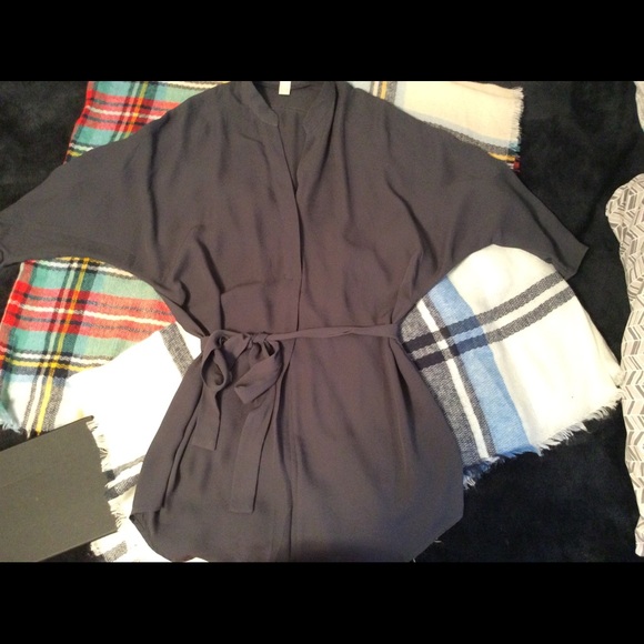 Grey shirt dress