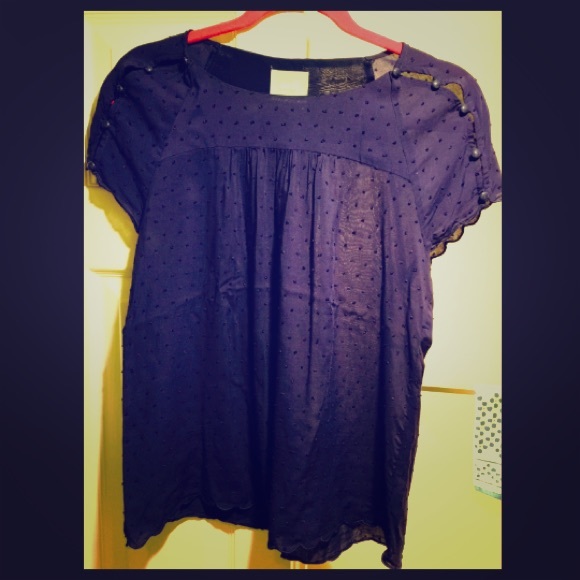 Anthropologie Mauve Blue Blouse