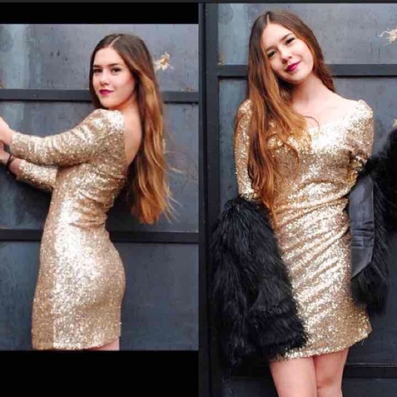 Gold Sequin Dress