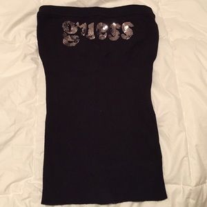 Guess Black Sweater Tube Top