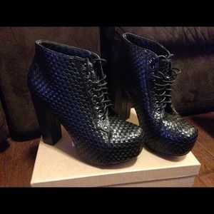 Vintage Platform Lace-Up Booties