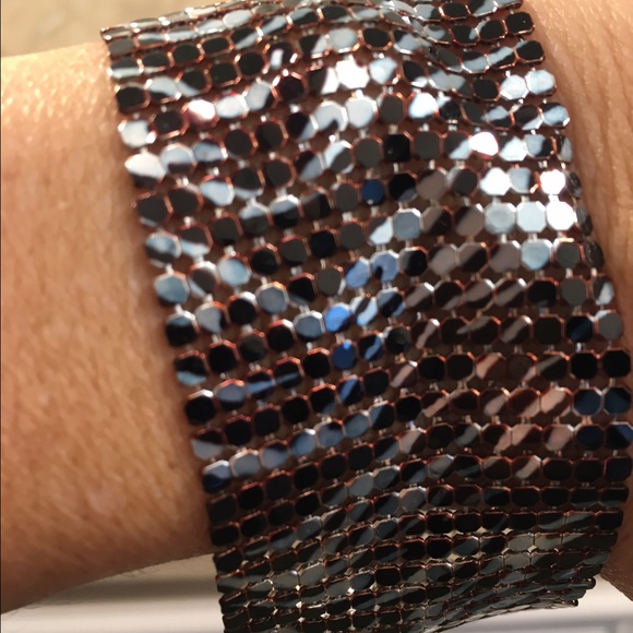 Zebra print flat link bracelet