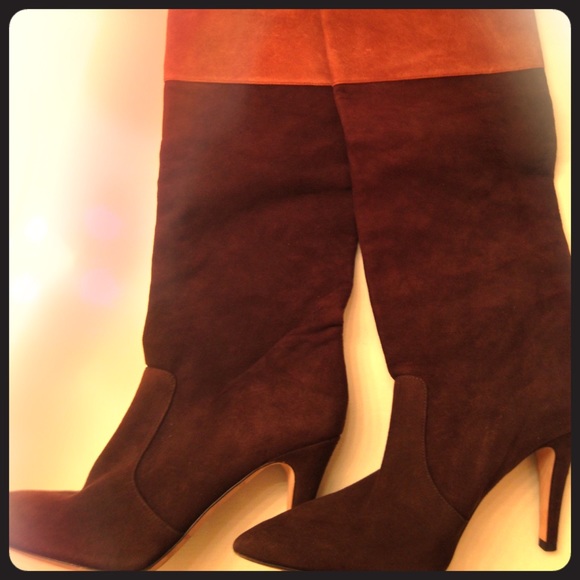 Kate Spade two-tone boots