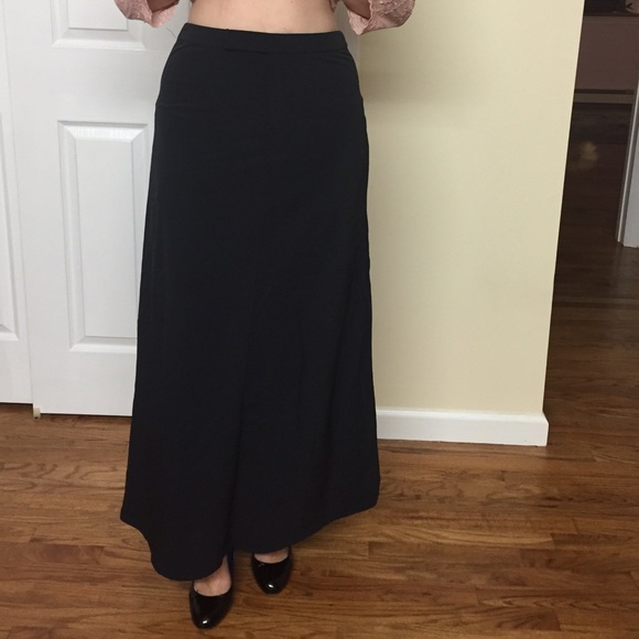 black ankle skirt