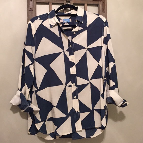 Loft Geometric Blouse