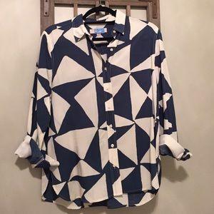 Loft Geometric Blouse