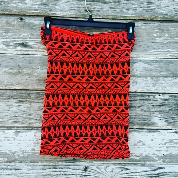 Strapless Tribal Tank - Picture 2 of 4