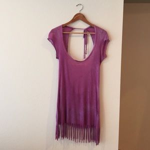 Blue Life fringe cover up