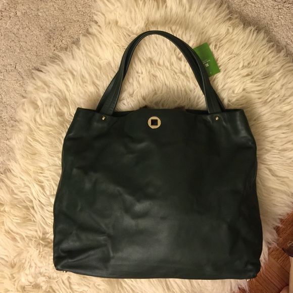 NWT Kate Spade dark green tote