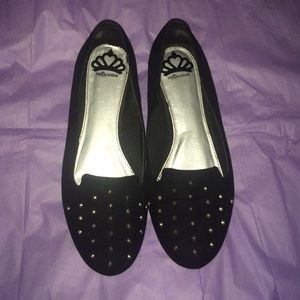 Fergalicious Black Flats with silver studs