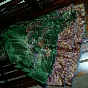 🌼24" 2 layer Silk Sari wrap skirt