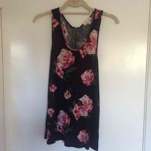 Floral top with zipper detail