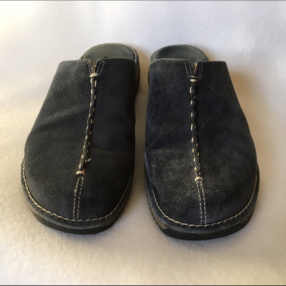 clarks clogs navy