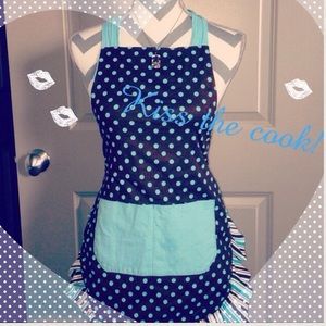 Woman's SADIE chocolate blue apron