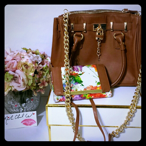 Aldo Handbag & Floral Wallet
