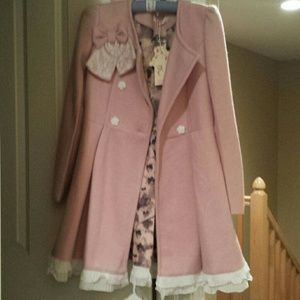 NWT GORGEOUS FEMININE PINK COAT