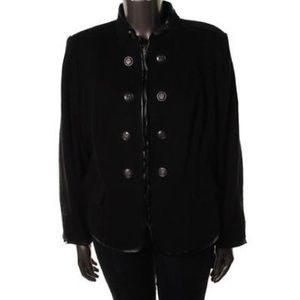 INC Black Military Jacket