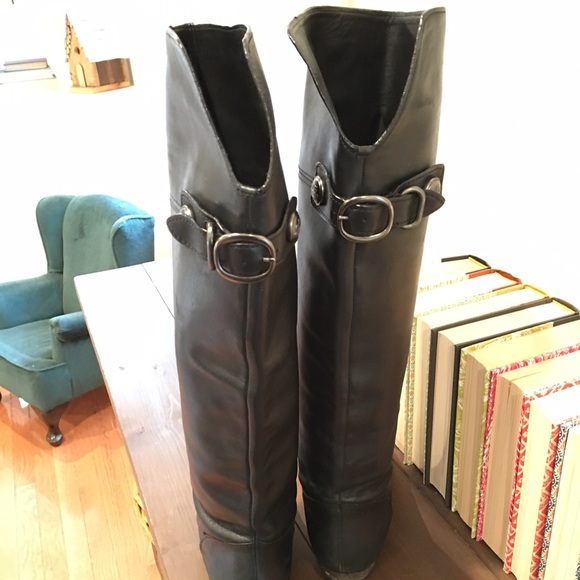 Coach leather boots