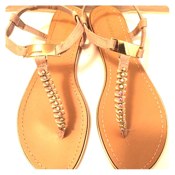 Madden girl nude and gold sandals