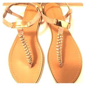 Madden girl nude and gold sandals