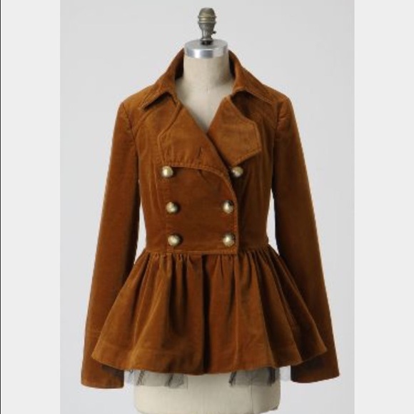 Beautiful skirted peacoat Idra Anthropologie