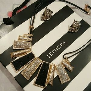 Necklace  with cheetah earings