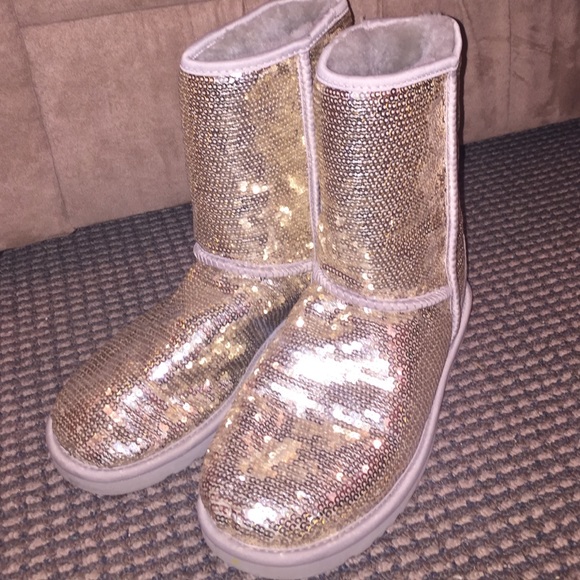 Silver sequin Ugg boots