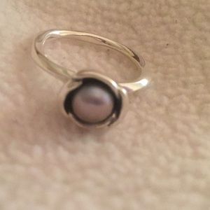 NWOT Pandora "My Wish Silver Pearl" Ring