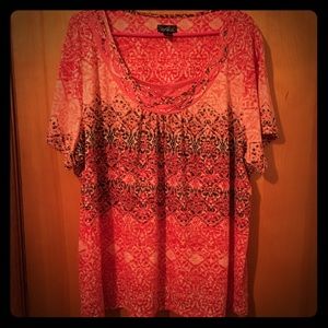 Coral Multi-print top