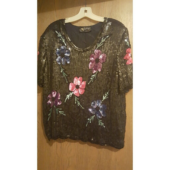 Beautiful Vintage Sequined Top