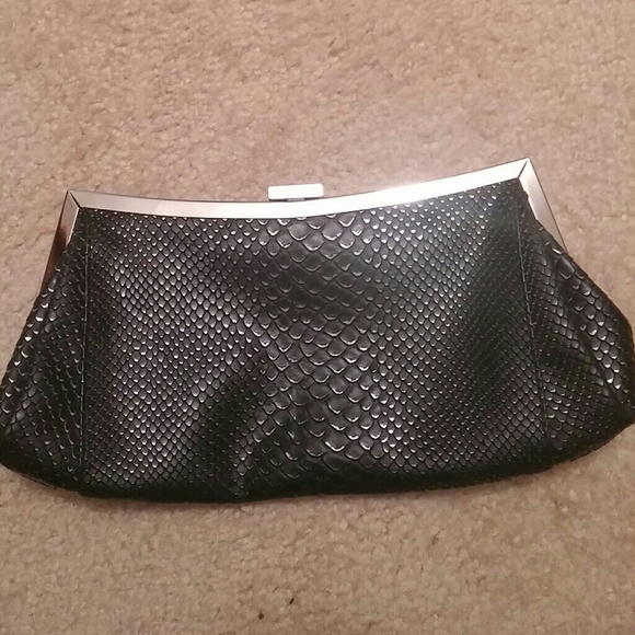 Handbags - Black & Silver clutch