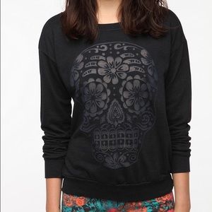 Burnout Sugar Skull Sweatshirt