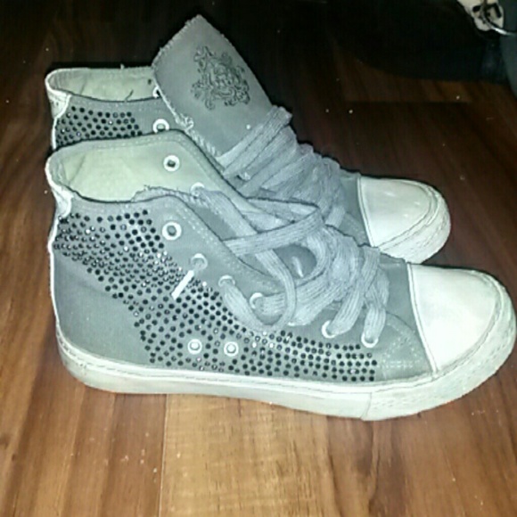 blinged out high top converse