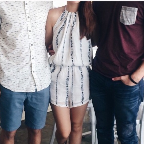 ⭐️HP Embroidered Halter Romper - Picture 4 of 4