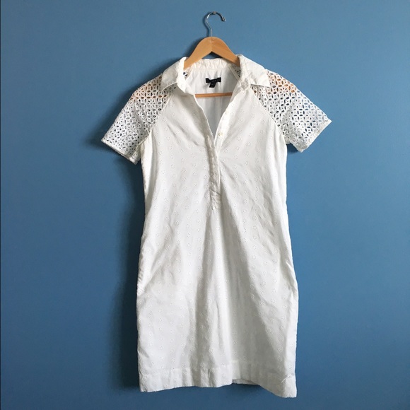 J. Crew White Eyelet Dress
