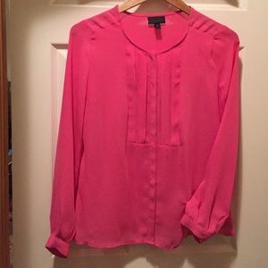 Worthington pink sheer blouse
