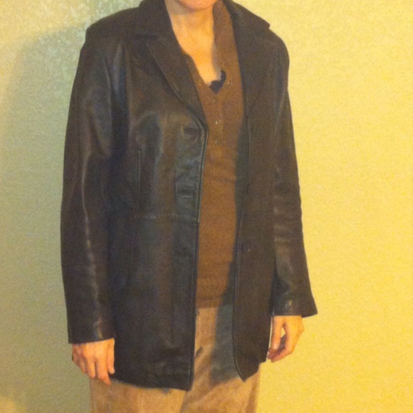 Nine West Leather Jacket Brand New Without Tag 🎅