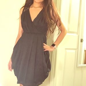 H&M black dress with lace back