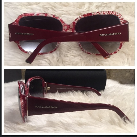 BRAND NEW. Dolce&Gabbana Red Lace Sunglasses main image 4