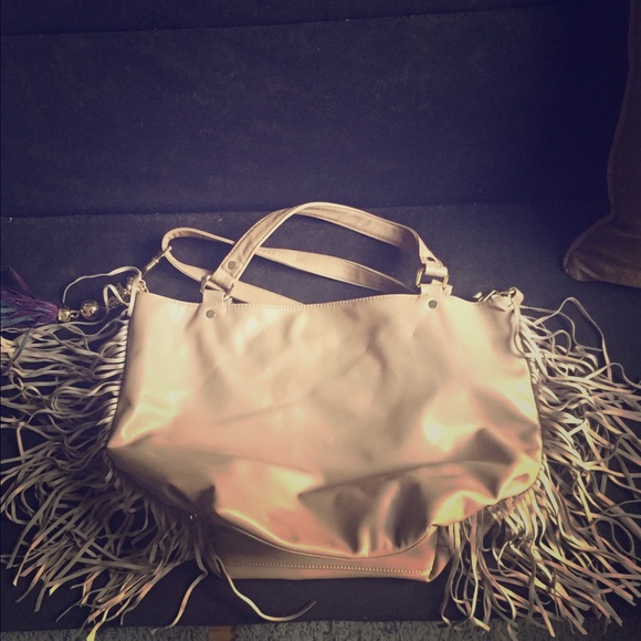 Deux Lux Nude Fringe Bag