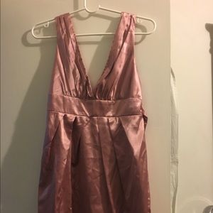 Satin pink dress