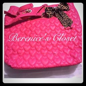Pink Betsy Johnson Quilted Tote