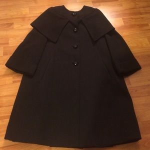 BCBG MAXAZRIA Black Flare Coat