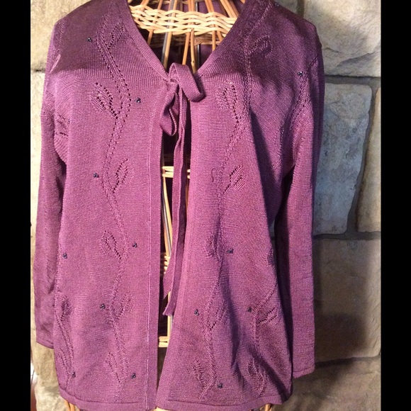 Jones New York beaded sweater
