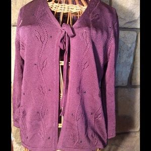 Jones New York beaded sweater